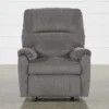 Nerviano Grey Wallaway Recliner -Furniture Store 248535 grey fabric recliner front 02