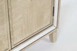 Chelsea Cabinet -Furniture Store 248826 silver glass chest detail 45