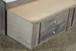 Summit Grey Twin Bookcase Daybed Bed With 2-Drawer Captains Trundle 17 Summit Grey Twin Bookcase Daybed Bed With 2-Drawer Captains Trundle -Furniture Store 249088 grey wood bed hardware 06