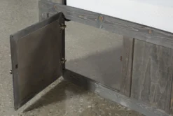 Summit Grey Full Bookcase Daybed Bed With 4-Drawer Storage Unit -Furniture Store 249089 grey wood bed feature 05