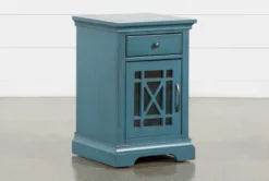 Belle Blue Chairside Table