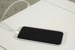 Belle White Chairside Table -Furniture Store 250741 white wood chairside table feature 06