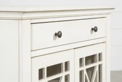 Belle White Accent Cabinet -Furniture Store 250743 white wood chest detail 05