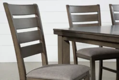 Ashford II 66" Dining With Bench + Side Chair Set For 6 -Furniture Store 251022 grey wood dining set detail 03