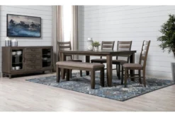 Ashford II 66" Dining Table -Furniture Store 251024 grey wood dining table room 42