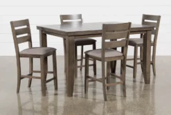 Ashford II 60-78" Extension Counter With Stool Set For 4