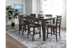 Ashford II 60-78" Extension Counter Table -Furniture Store 251030 grey wood counter height table room 32