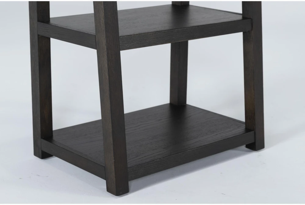 Pierce Espresso 72" Leaning Bookcase 6 Pierce Espresso 72" Leaning Bookcase - Image 4