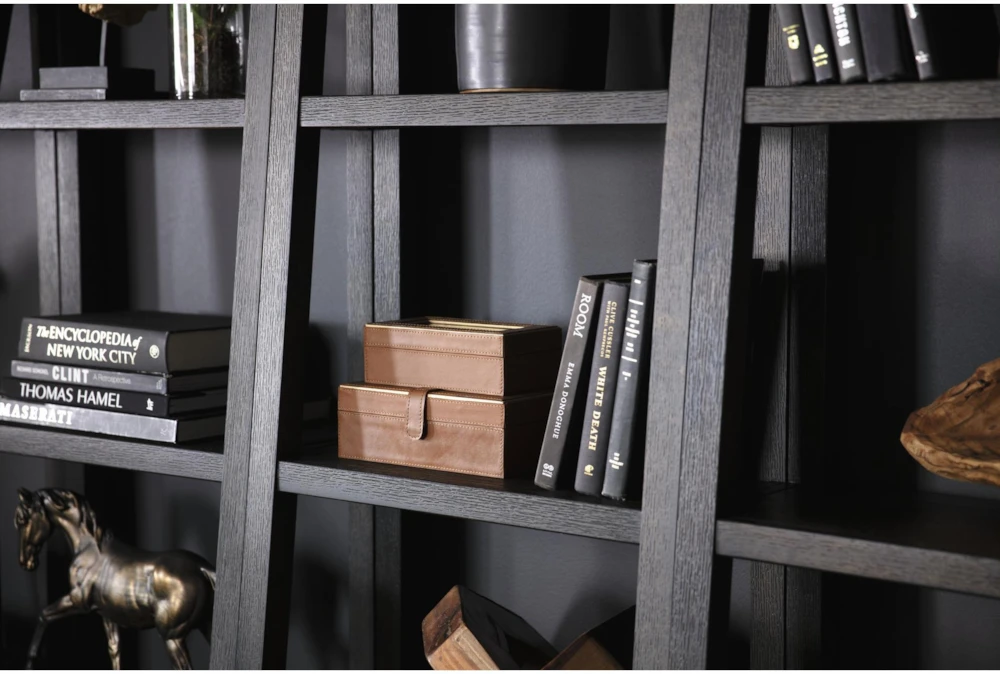 Pierce Espresso 72" Leaning Bookcase 9 Pierce Espresso 72" Leaning Bookcase - Image 7