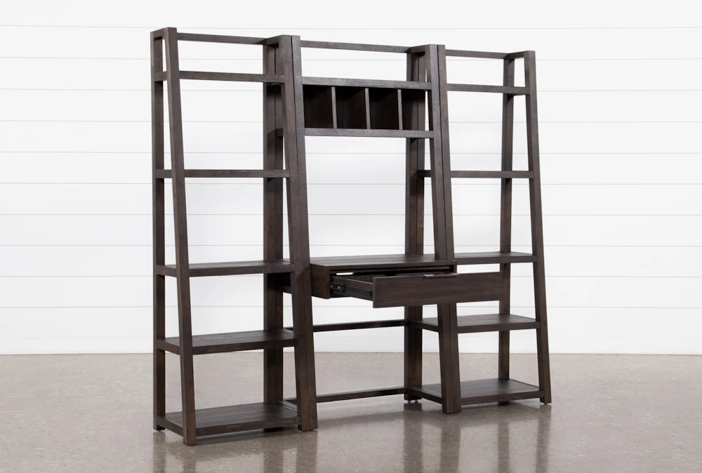 Pierce Espresso 3 Piece Wall 80" Desk 5 Pierce Espresso 3 Piece Wall 80" Desk - Image 3