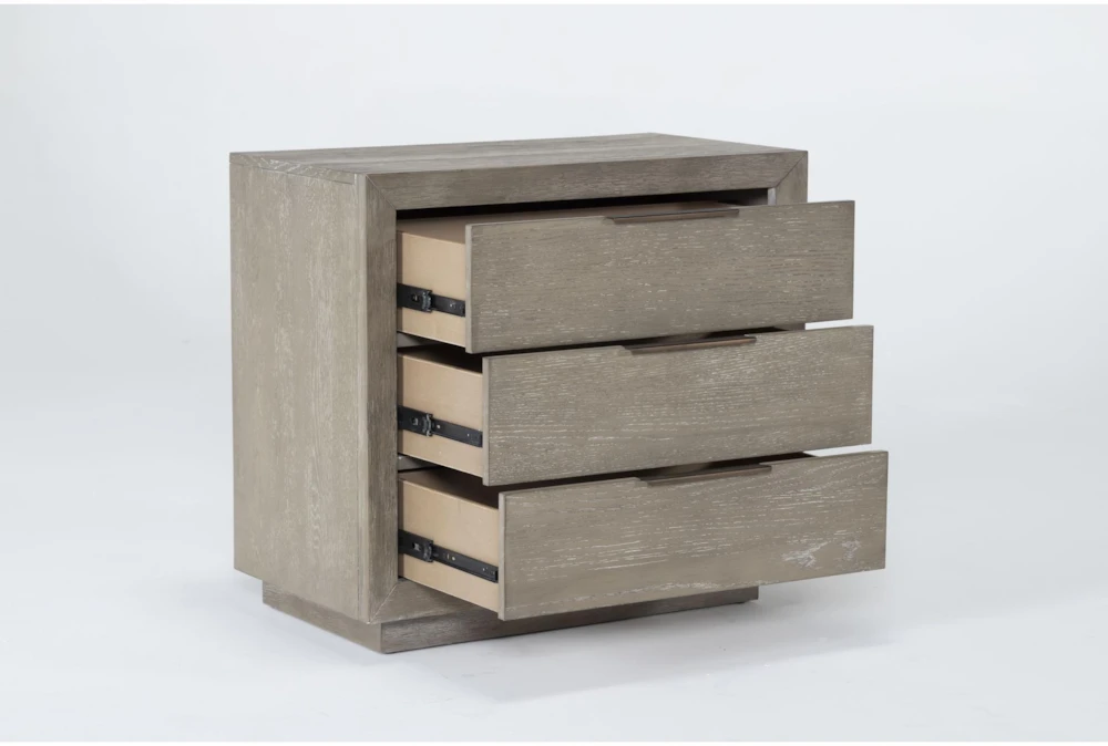 Pierce Natural 3-Drawer 30" Nightstand With USB And Power Outlets 5 Pierce Natural 3-Drawer 30" Nightstand With USB And Power Outlets - Image 3