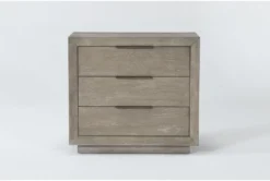 Pierce Natural 3-Drawer 30" Nightstand With USB And Power Outlets