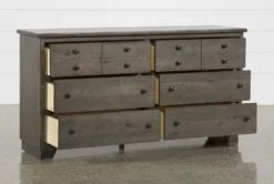 Marco Charcoal 6 Drawer Dresser -Furniture Store 251578 grey wood dresser storage 03