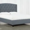 Farrah II Grey Queen Upholstered Panel Bed -Furniture Store 251653 grey composite bed signature 01