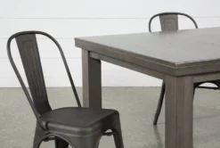 Ashford II 66" Dining With Delta Bronze Chair Set For 4 -Furniture Store 252081 grey wood dining detail 03