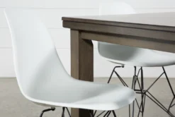 Ashford II 66" Dining With Bench + Alexa White Chair Set For 6 7 Ashford II 66" Dining With Bench + Alexa White Chair Set For 6 -Furniture Store 252083 grey wood dining set detail 03