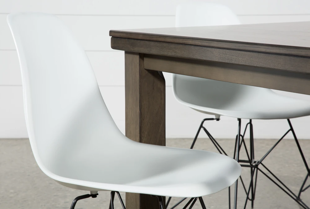 Ashford II 66" Dining With Bench + Alexa White Chair Set For 6 5 Ashford II 66" Dining With Bench + Alexa White Chair Set For 6 - Image 3