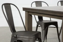 Ashford II 66" Dining With Bench + Delta Bronze Chair Set For 6 -Furniture Store 252085 grey wood dining set detail 03