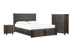 Larkin Espresso Queen Storage 3 Piece Bedroom Set