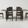 Titan 82" Dining With Side Chair Set For 6 -Furniture Store 252442 grey wood dining set signature 01