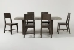 Titan 82" Dining With Side Chair Set For 6