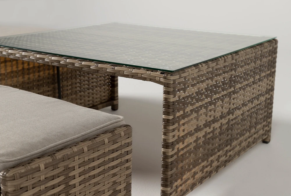 Capri Outdoor Coffee Table With Two Ottomans 6 Capri Outdoor Coffee Table With Two Ottomans - Image 4