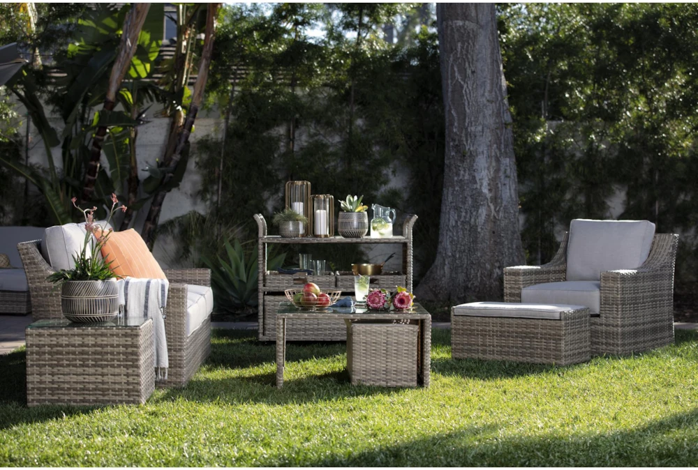 Capri Outdoor Coffee Table With Two Ottomans 10 Capri Outdoor Coffee Table With Two Ottomans - Image 8