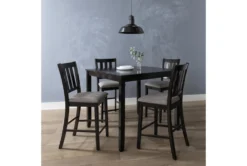 Kodi 42" Square Counter Set For 4 -Furniture Store 253916 black wood counter height set room 35