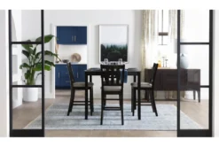 Kodi 42" Square Counter Set For 4 -Furniture Store 253916 black wood counter height set room 41