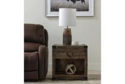 Wally End Table -Furniture Store 254047 brown wood end table room 35