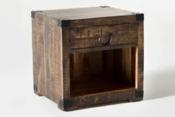 Wally End Table -Furniture Store 254047 brown wood end table side 02