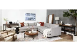 Dunkin 38" Round Coffee Table -Furniture Store 254051 brown wood coffee table room 43