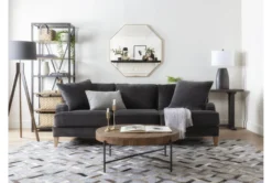 Dunkin 38" Round Coffee Table -Furniture Store 254051 brown wood coffee table room 44