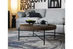 Dunkin 38" Round Coffee Table -Furniture Store 254051 brown wood coffee table room 50