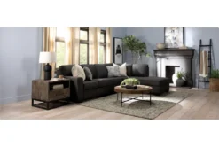 Dunkin 38" Round Coffee Table -Furniture Store 254051 brown wood coffee table room 51