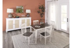 Prairie 48" Dining Set For 4 -Furniture Store 254190 white wood dining set room 85