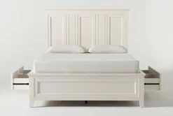 Presby White Queen Panel Bed With Storage -Furniture Store 254250 white wood bed storage 03