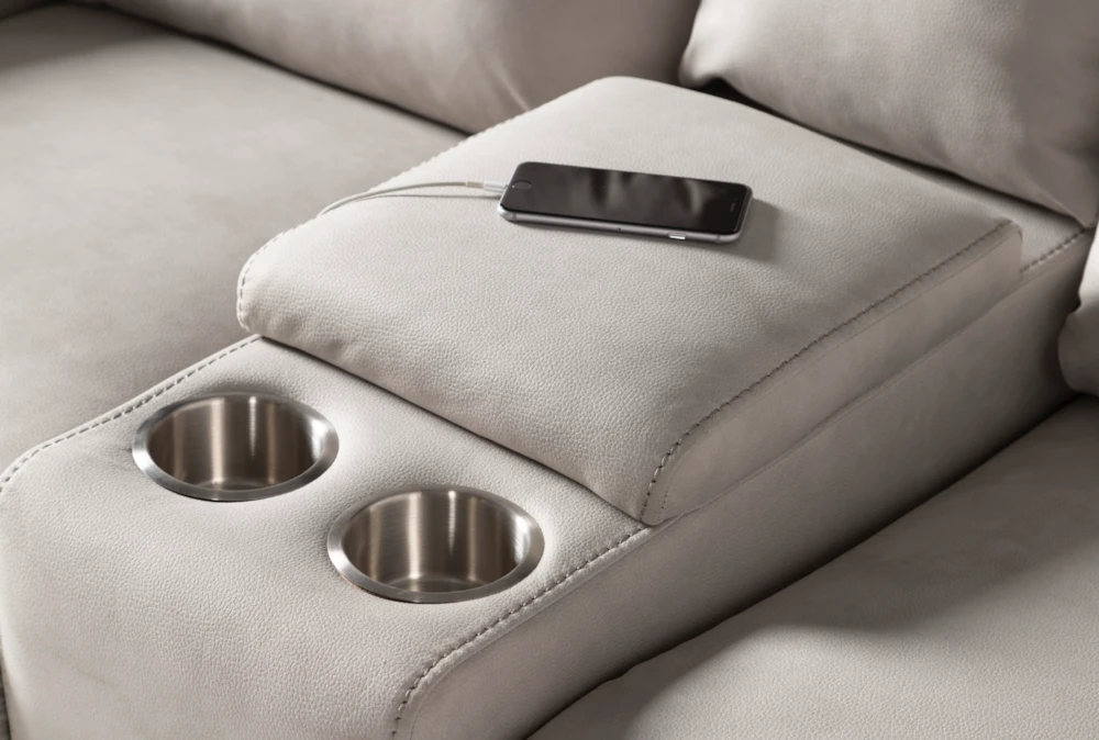 Jarrell Light Grey 71" Power Reclining Storage Console Loveseat With USB 7 Jarrell Light Grey 71" Power Reclining Storage Console Loveseat With USB - Image 5