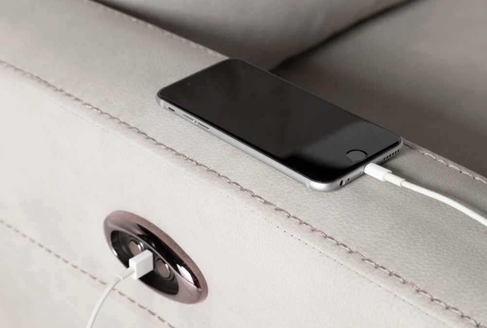 Jarrell Light Grey 71" Power Reclining Storage Console Loveseat With USB 8 Jarrell Light Grey 71" Power Reclining Storage Console Loveseat With USB - Image 6