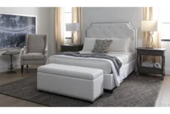 Sophia II Queen Upholstered Panel Bed -Furniture Store 255540 beige fabric bed room 35