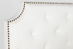 Sophia II King Upholstered Panel Bed With Storage -Furniture Store 255542 white fabric bed v2 detail 05