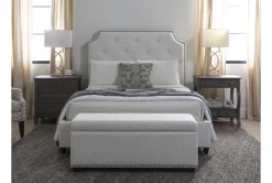 Sophia II Queen Upholstered Panel Bed With Storage 22 Sophia II Queen Upholstered Panel Bed With Storage -Furniture Store 255543 beige fabric bed room 36