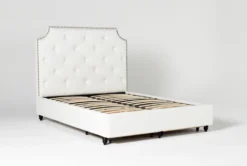 Sophia II Queen Upholstered Panel Bed With Storage 16 Sophia II Queen Upholstered Panel Bed With Storage -Furniture Store 255543 beige fabric bed slats 03