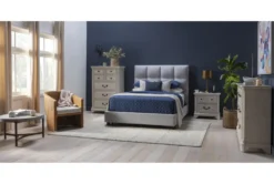 Boswell Queen Upholstered Panel Bed With Storage -Furniture Store 255562 grey fabric bed room 47