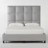 Boswell Queen Upholstered Panel Bed With Storage -Furniture Store 255562 grey fabric bed signature 01