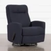 Dale IV Fabric Swivel Glider Recliner 1 Dale IV Fabric Swivel Glider Recliner -Furniture Store 255885 blue fabric swivel glider signature 01