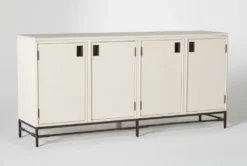 Centre 72" Buffet By Nate Berkus + Jeremiah Brent -Furniture Store 255929 white wood media console side 18