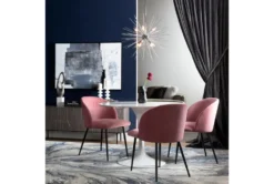 Duffy Pink Dining Side Chair -Furniture Store 256194 pink fabric dining chair room 47