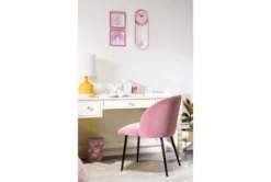 Duffy Pink Dining Side Chair -Furniture Store 256194 pink fabric dining chair room 51