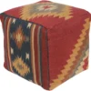 Pouf-Aztec Multicolor -Furniture Store 256337 blue fiber pouf signature 01 1